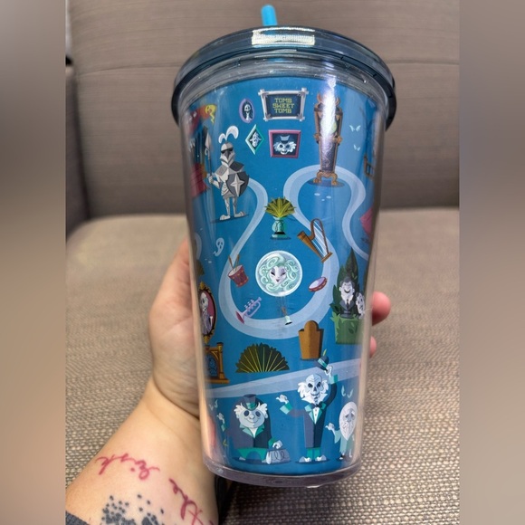Disney Parks The Haunted Mansion 16 Oz Tumbler With Straw, NEW With Tag - Picture 1 of 2
